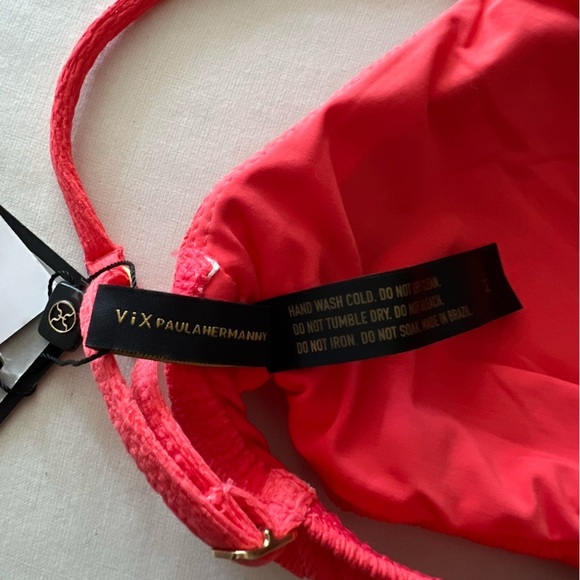 Vix by Paula Hermanny Firenze Erin Knot Top in Coral - Picture 13 of 16